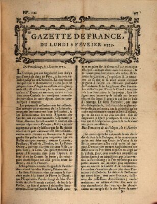 Gazette de France Montag 8. Februar 1773