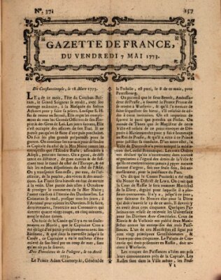 Gazette de France Freitag 7. Mai 1773