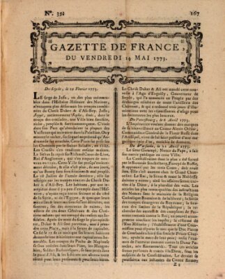 Gazette de France Freitag 14. Mai 1773