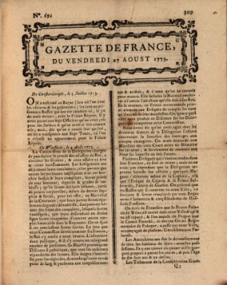 Gazette de France Freitag 27. August 1773