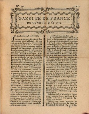 Gazette de France Montag 16. Mai 1774