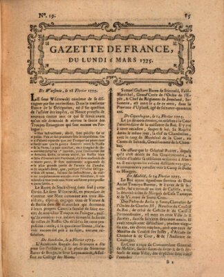 Gazette de France Montag 6. März 1775