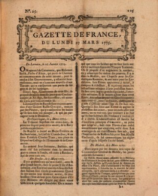 Gazette de France Montag 27. März 1775