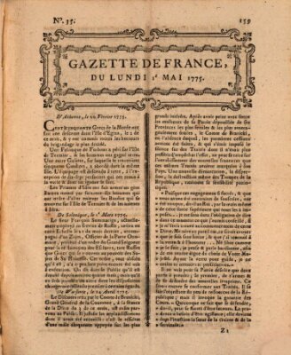 Gazette de France Montag 1. Mai 1775