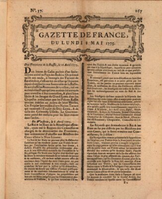 Gazette de France Montag 8. Mai 1775