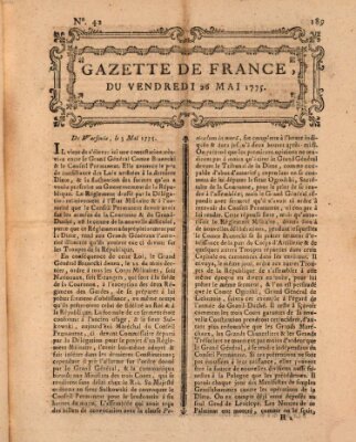 Gazette de France Freitag 26. Mai 1775