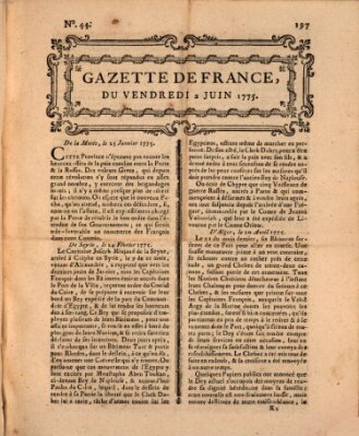 Gazette de France Freitag 2. Juni 1775