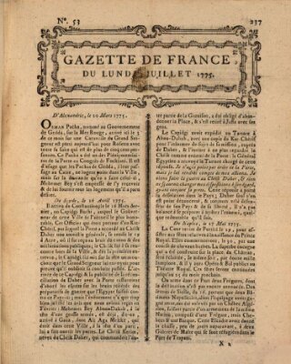 Gazette de France Montag 3. Juli 1775