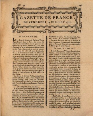 Gazette de France Freitag 14. Juli 1775