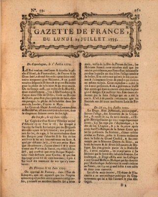 Gazette de France Montag 24. Juli 1775