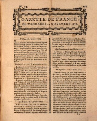 Gazette de France Freitag 24. November 1775