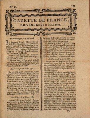 Gazette de France Freitag 22. Mai 1778