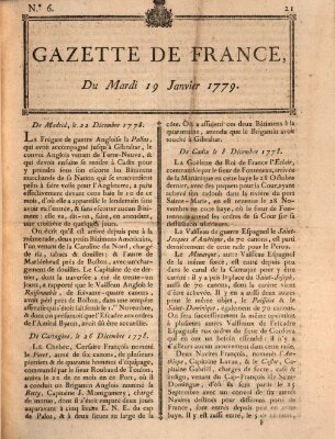 Gazette de France Dienstag 19. Januar 1779