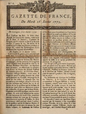 Gazette de France Dienstag 26. Januar 1779