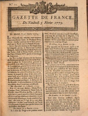 Gazette de France Freitag 5. Februar 1779