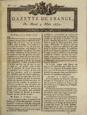 Gazette de France Dienstag 9. März 1779