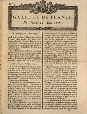 Gazette de France Dienstag 20. April 1779