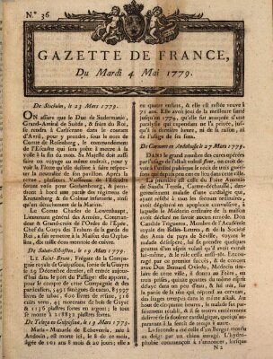 Gazette de France Dienstag 4. Mai 1779