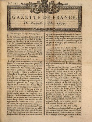 Gazette de France Freitag 7. Mai 1779