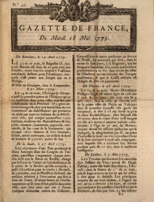 Gazette de France Dienstag 18. Mai 1779