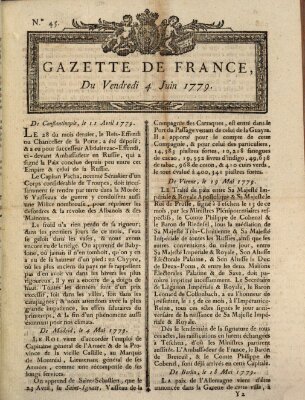 Gazette de France Freitag 4. Juni 1779