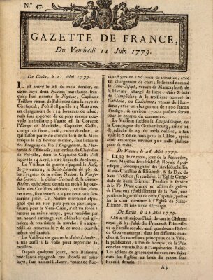 Gazette de France Freitag 11. Juni 1779