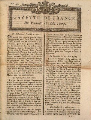 Gazette de France Freitag 18. Juni 1779