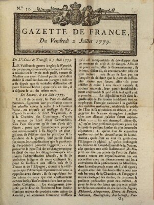 Gazette de France Freitag 2. Juli 1779