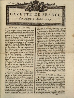 Gazette de France Dienstag 6. Juli 1779