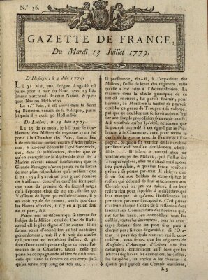 Gazette de France Dienstag 13. Juli 1779