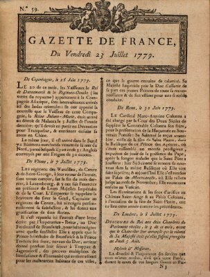 Gazette de France Freitag 23. Juli 1779