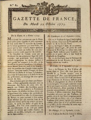 Gazette de France Dienstag 12. Oktober 1779