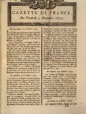 Gazette de France Freitag 5. November 1779