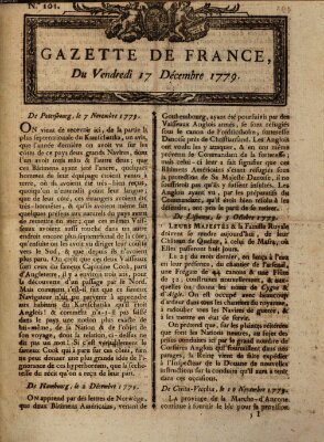 Gazette de France Freitag 17. Dezember 1779