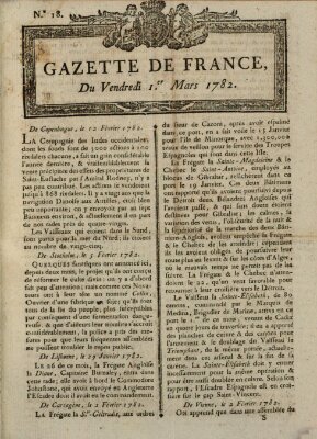 Gazette de France Freitag 1. März 1782