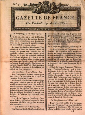 Gazette de France Freitag 19. April 1782