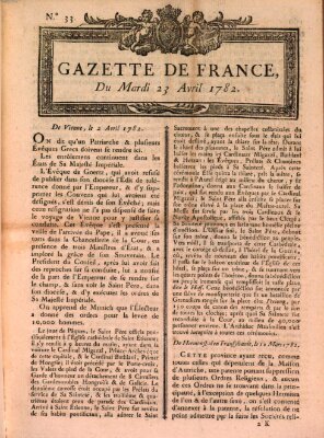 Gazette de France Dienstag 23. April 1782