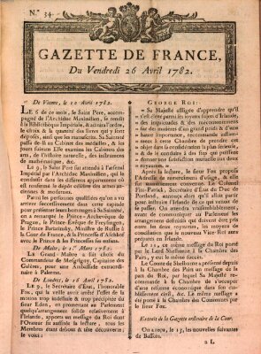 Gazette de France Freitag 26. April 1782