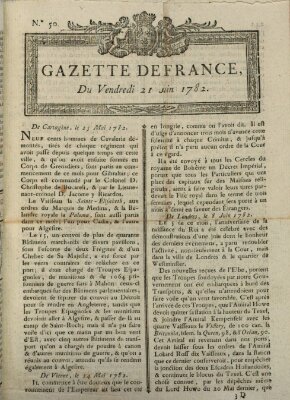 Gazette de France Freitag 21. Juni 1782