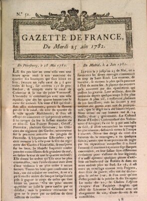 Gazette de France Dienstag 25. Juni 1782