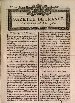 Gazette de France Freitag 28. Juni 1782