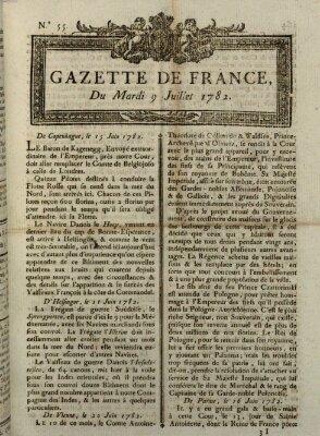 Gazette de France Dienstag 9. Juli 1782