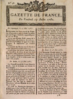 Gazette de France Freitag 19. Juli 1782