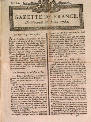 Gazette de France Freitag 26. Juli 1782