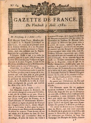 Gazette de France Freitag 9. August 1782