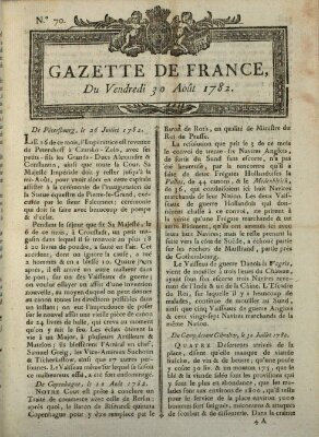 Gazette de France Freitag 30. August 1782