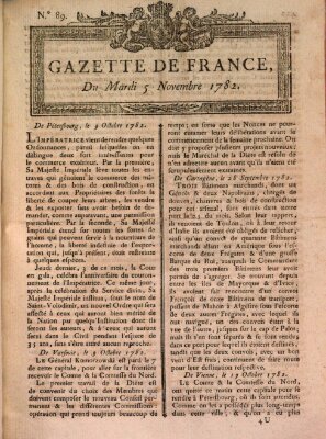 Gazette de France Dienstag 5. November 1782