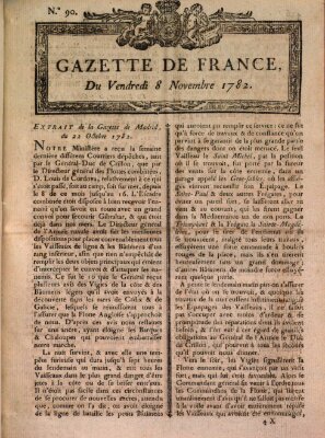 Gazette de France Freitag 8. November 1782