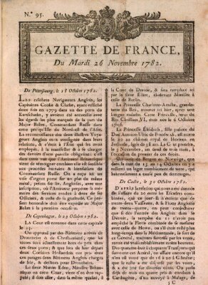 Gazette de France Dienstag 26. November 1782