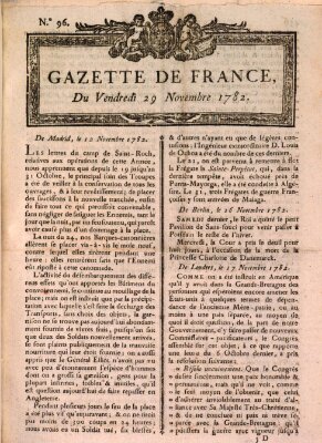 Gazette de France Freitag 29. November 1782